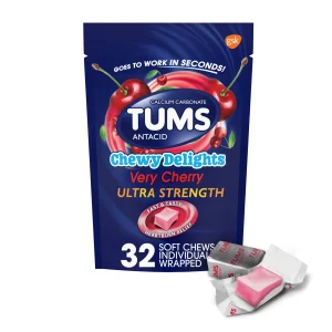 TUMS CHEWY DELIGHTS CHERRY 12CT