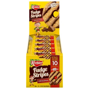 KEEBLER KING SIZE FUDGE STRIPE 10CT NEW