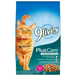 9 LIVES CATFOOD PLUS CARE 4CT TX
