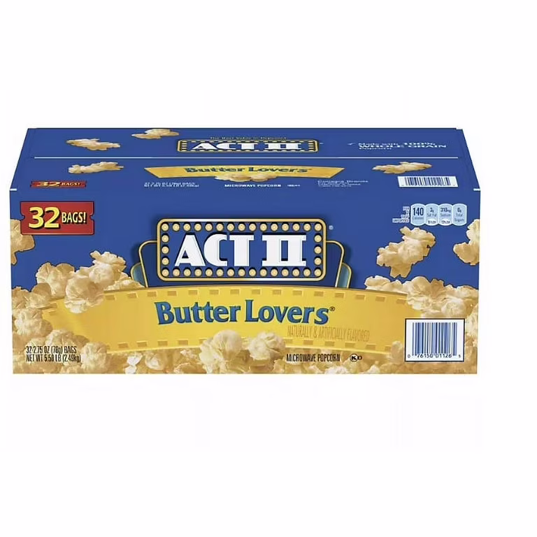 ACT II BUTTER LOVER POPCORN 32CT