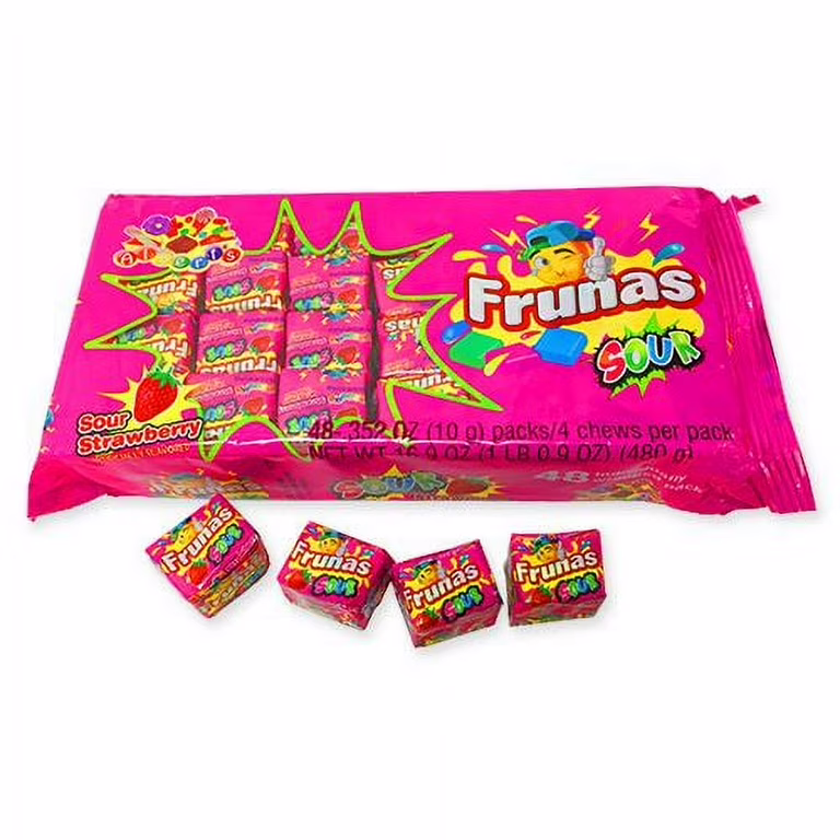FRUNAS SOUR STRAW 10C 48CT