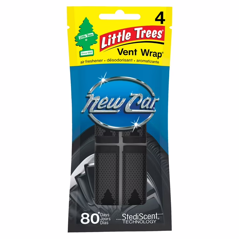 AIR FRESHNER VENT WRAP NEW CAR 4CT