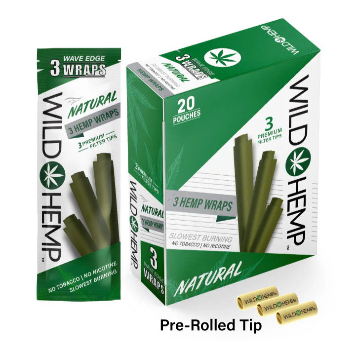 WILD HEMP 4/99 WRAPS NATURAL