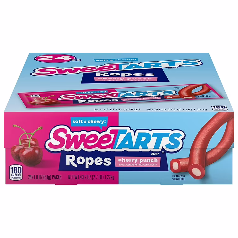 SWEETARTS ROPES CHERRY PUNCH 24CT
