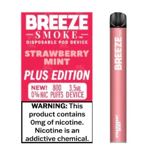 0 NICOTINE BREEZE STRAWBERRY MINT 10CT