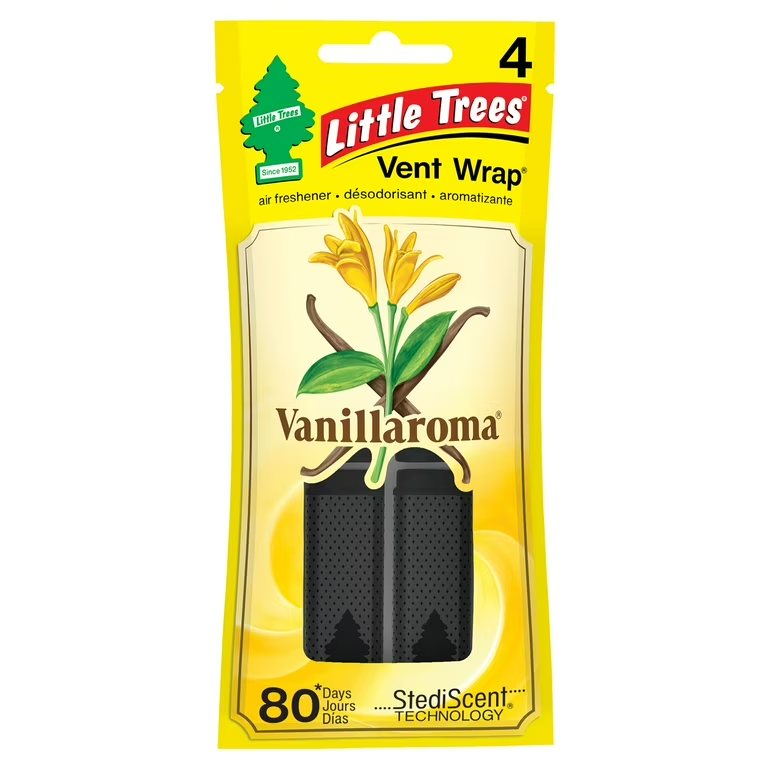 AIR FRESHNER VENT WRAP VANILLA 4CT