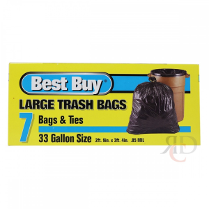 BEST BUY TRASH BAGS 33 GAL TX