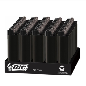 BIC LIGHTER ALL BLACK 50CT NEW