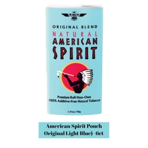 AMERICAN SPIRIT POUCH LIGHT BLUE 6CT