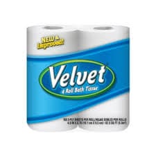 VELVET 4 ROLL TOILET PAPER TX
