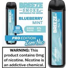 0 NICOTINE BREEZE BLUEBERRY LEMON 10CT
