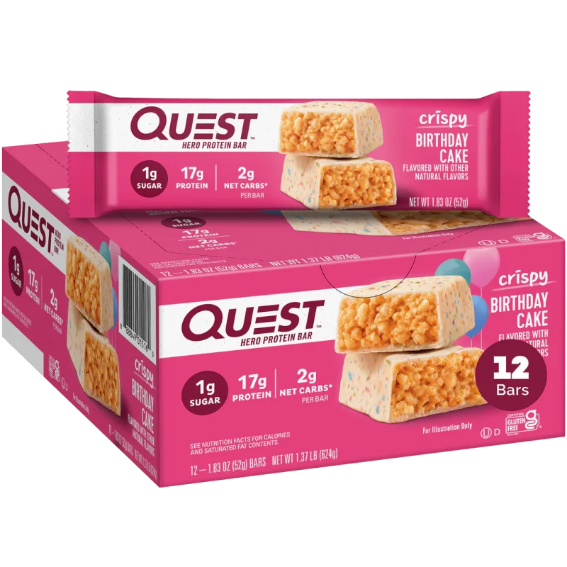 QUESTBAR CRISPY BIRTHDAY CAKE