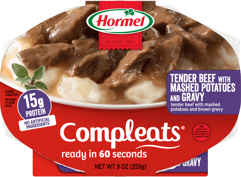 COMPLEATS TENDER BEEF MASHED POTATO