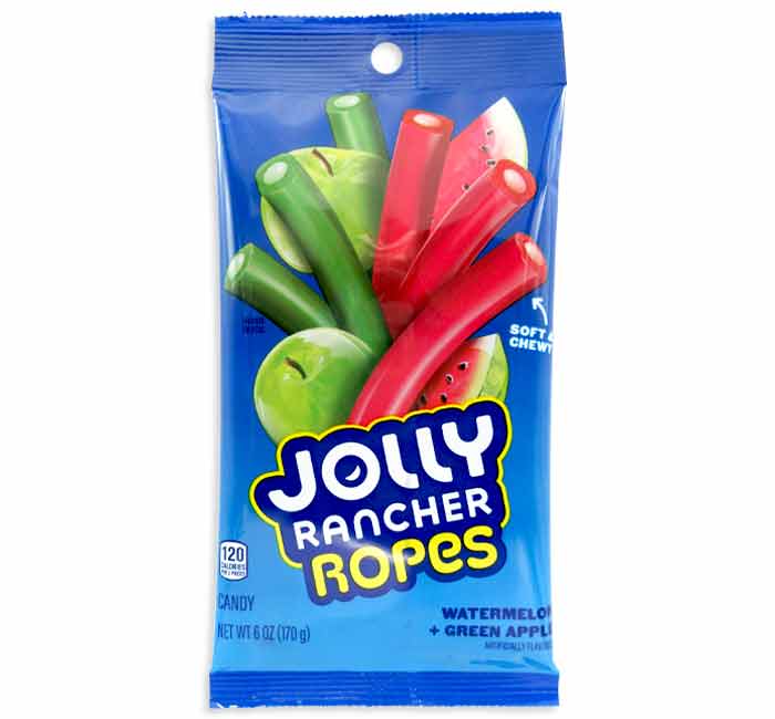 PEG JOLLY RANCHER ROPES WATER GREEN APPLE 7OZ