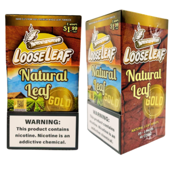 LOOSELEAF 2PK GOLD NATURAL 2/1.99 NEW