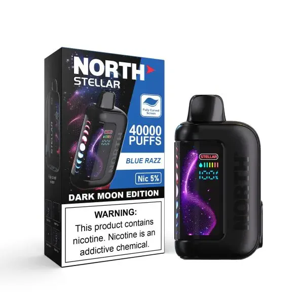 NORTH STELLAR 40K PUFFS BLUE RAZZ ICE 5CT