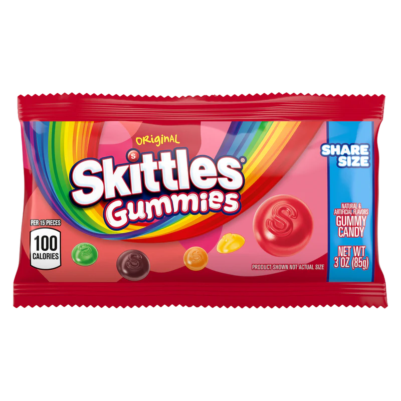 KING SIZE SKITTLES GUMMIES ORIGINAL 15CT NEW