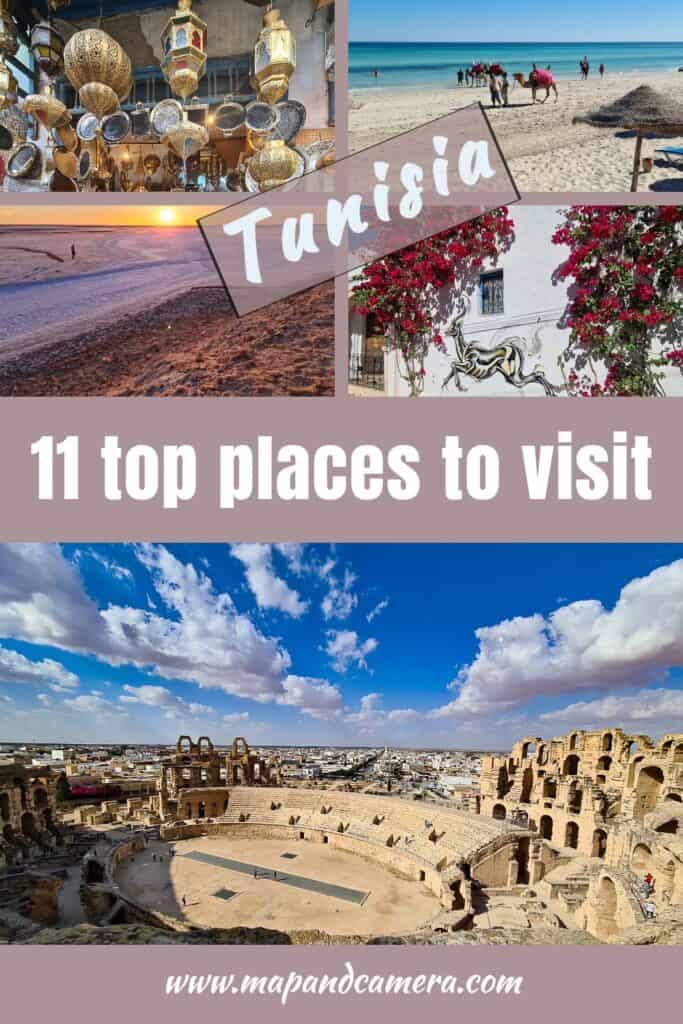 Tunisia: 11 Top places to visit pinterest pin for the article 11 Must-see Amazing Places To Visit In Tunisia