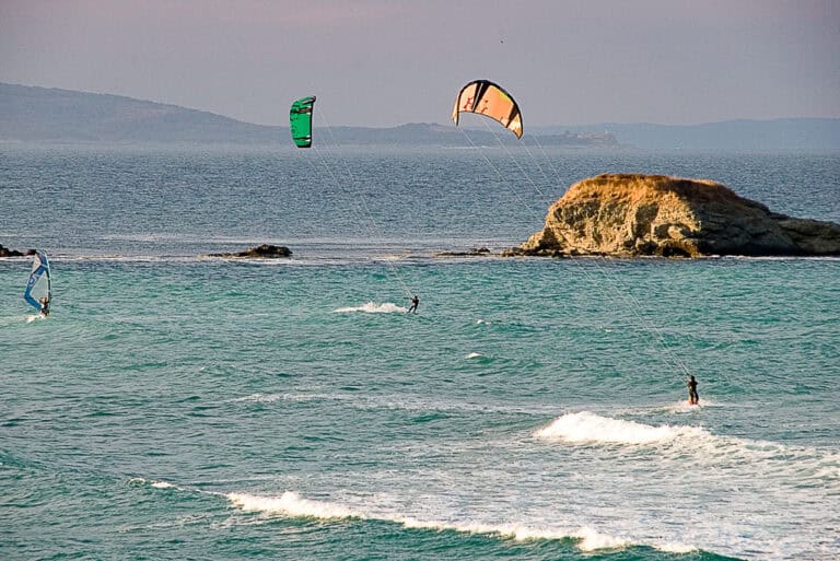 The northern part of Lozenets beach is perfect for kitesurfing and other water sports.