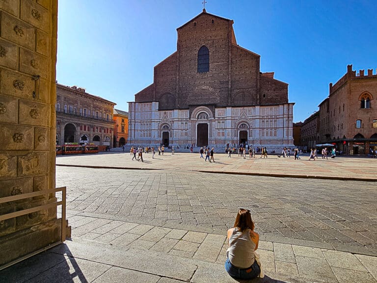 Basilica di San Petronio with its unfinished facade is the most recognizable Bologna attraction