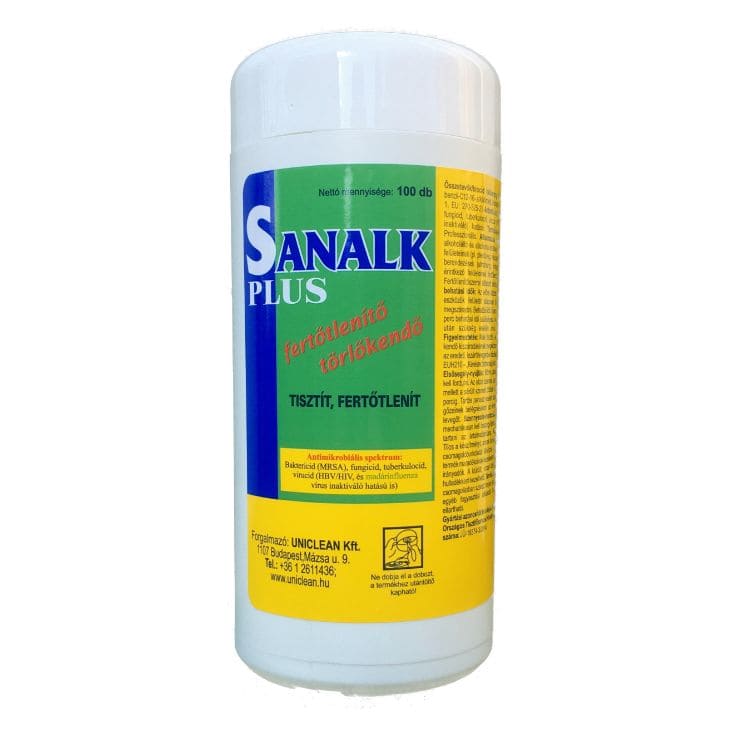 Sanalk Plus fertőtlenítő törlőkendő