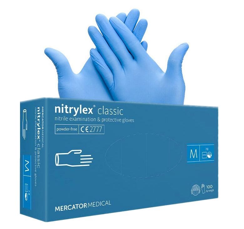 Mercator Nitrylex kék orvosi púdermentes nitril kesztyű