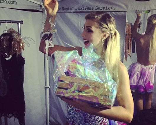 Emma Slater with gift