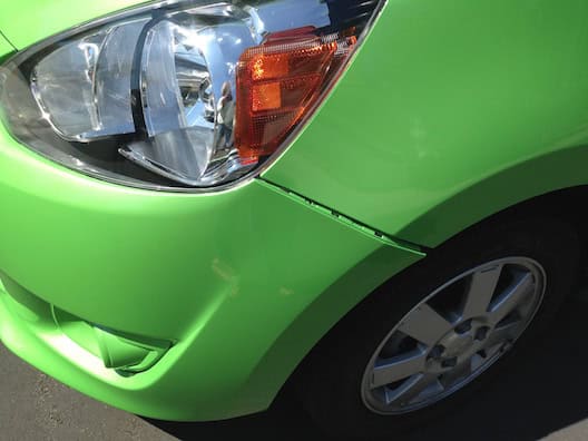 Mitsubishi Mirage damage