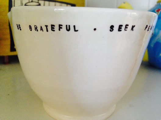 Beanpole Pottery Be Grateful