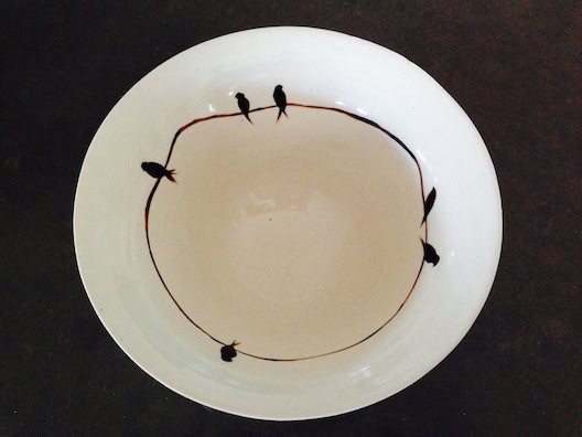 Beanpole Pottery bird bowl