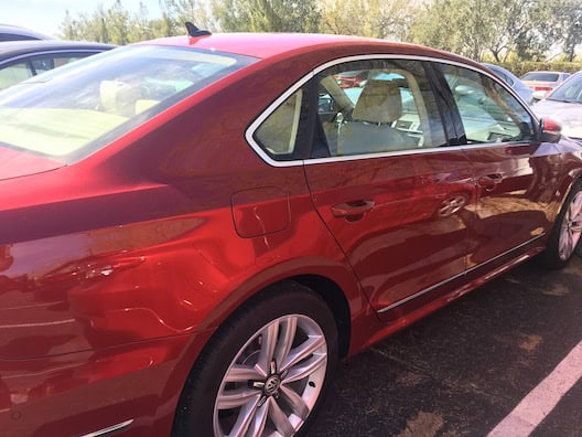 Passat in parking lot