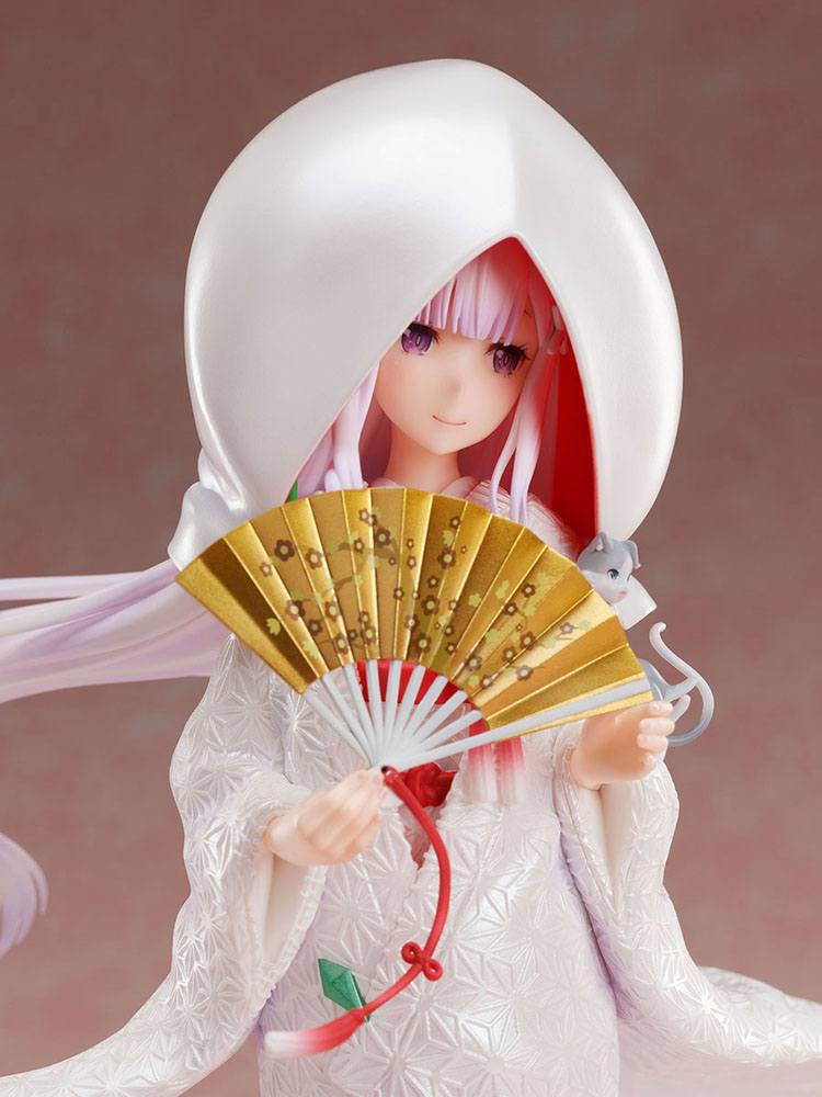 Nendo Addicts - Furyu - Re Zero Emilia Shiromuku Pose4