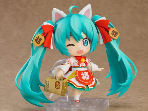 Nendoroid - #1777 - Vocaloid Hatsune Miku Maneki Miku Version Pose1