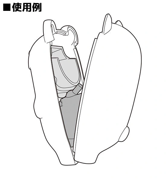 Nendoroid More Face Parts Case For Nendoroid - Pink Dinosaur Pose2