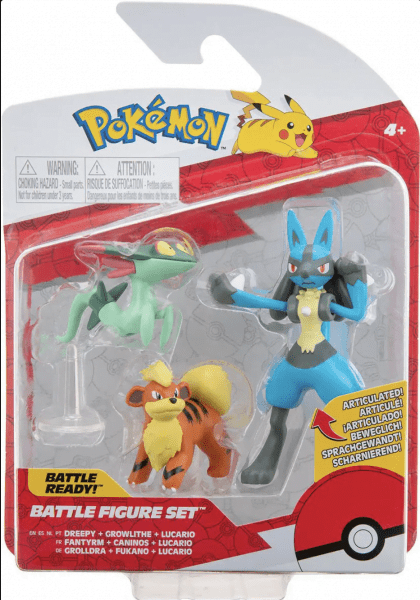 Nendo Addicts - Pokemon - Battle Figure Pack Growlithe Dreepy And Lucario