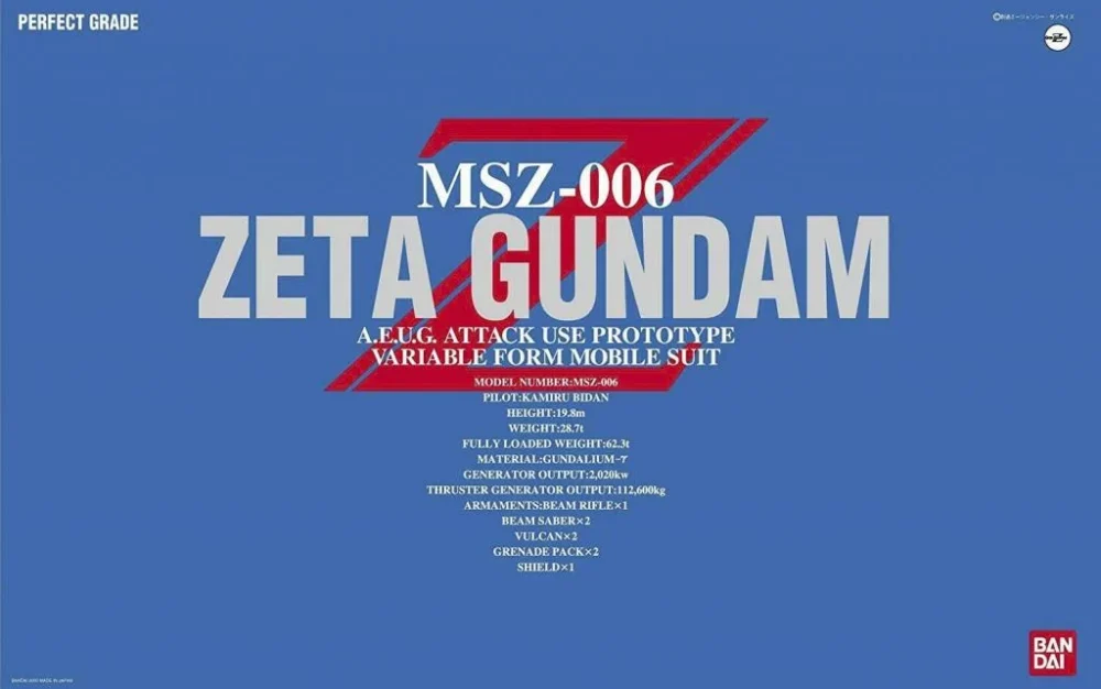Nendo Addicts - Bandai - Perfect Grade Z Gundam