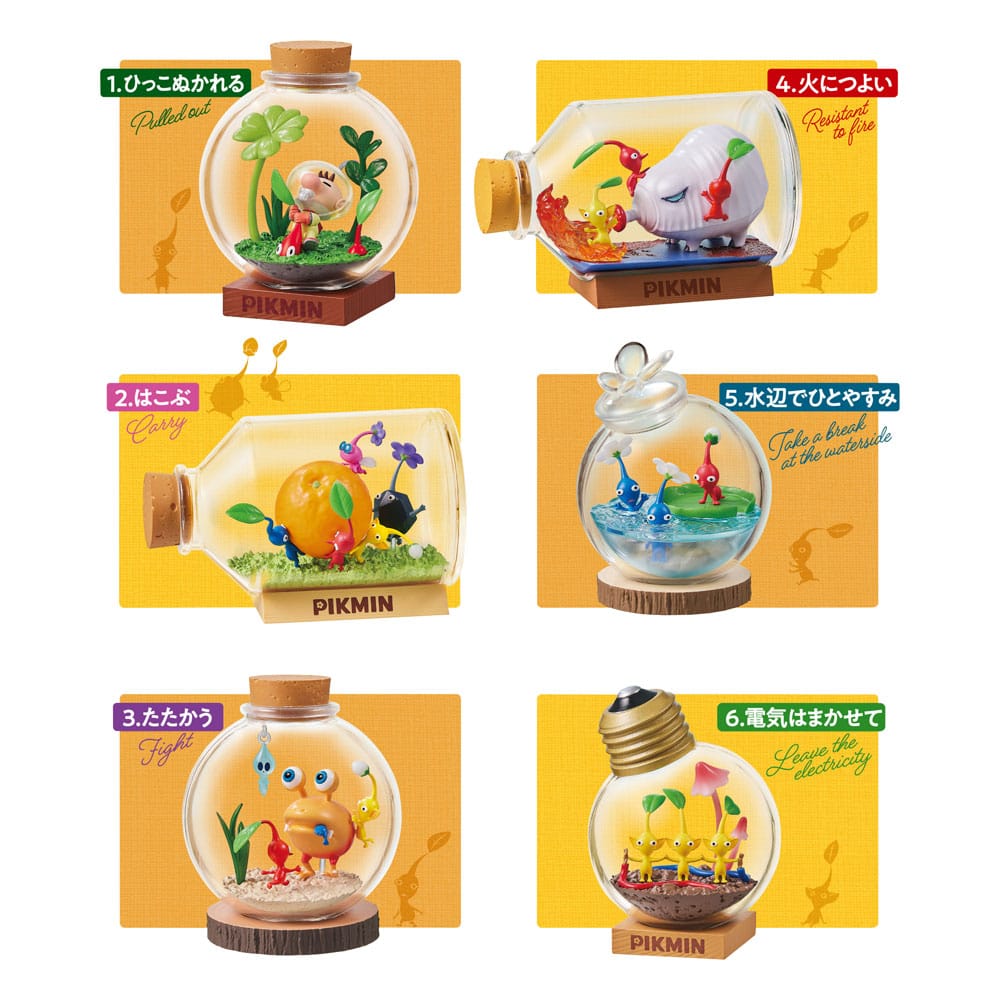 Nendo Addicts - Re-ment - Pikmin Mini Figures Terrarium Collection Display