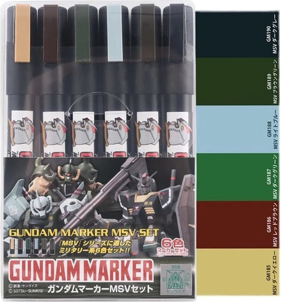 Nendo Addicts - Bandai - Gundam Marker Ams -127 Msv Set