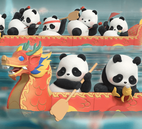 Nendo Addicts - 52toys - Panda Roll Dragon Boat Racing Blind Box