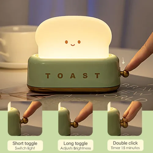 Nendo Addicts - Cute Toast Lamp Night Light 1