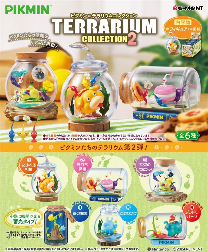 Nendo Addicts - Re-ment - Pikmin Mini Figures Terrarium Collection 2