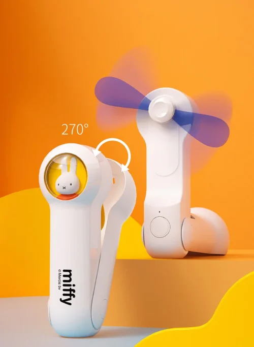 Nendo Addicts - Mipow - Miffy Handheld Small Fan White And Blue 1