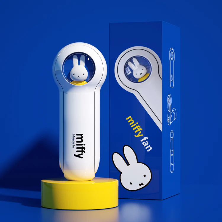 Nendo Addicts - Mipow - Miffy Handheld Small Fan White And Blue