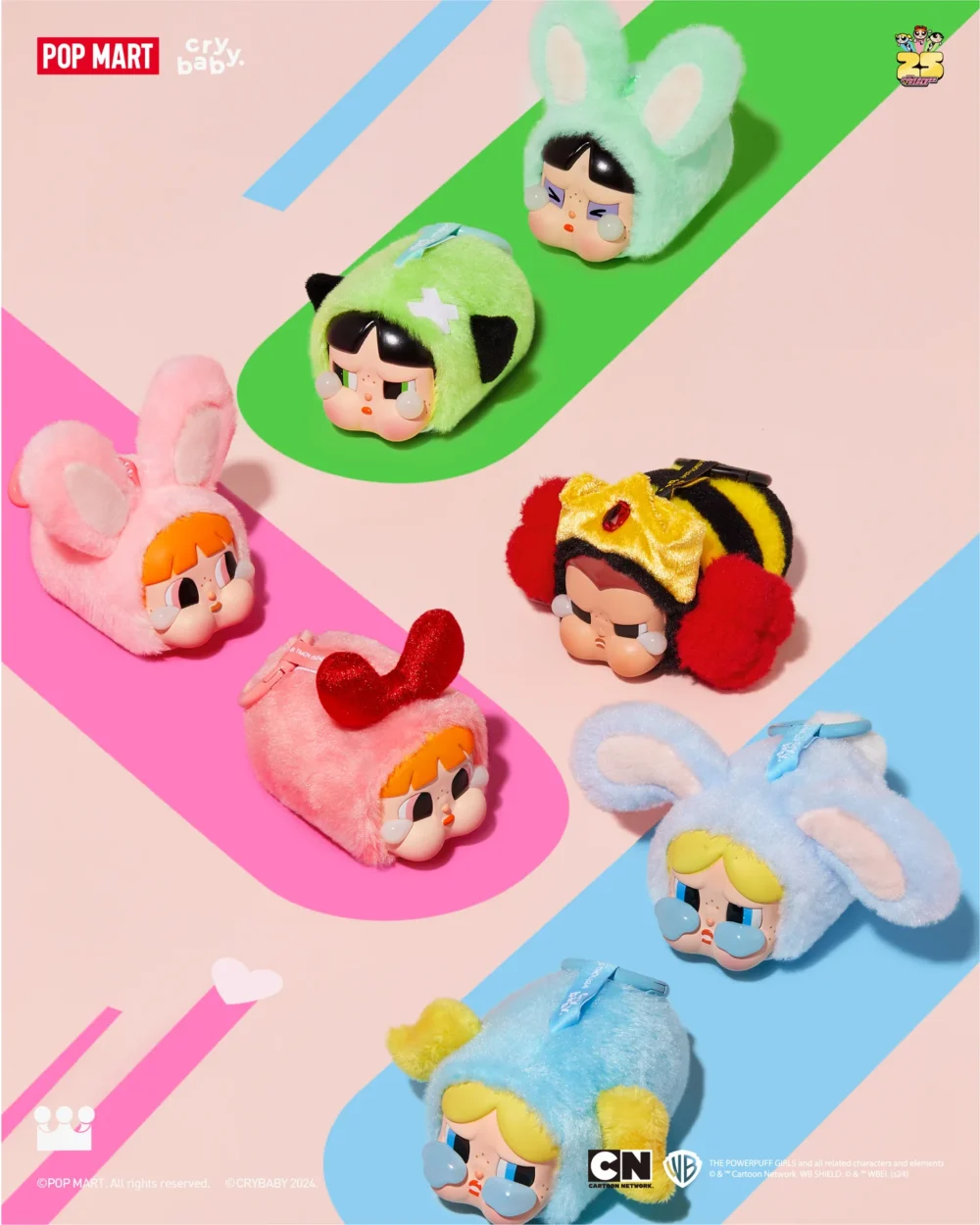 Nendo Addicts - Popmart - Crybaby X Powerpuff Girls Vinyl Face Plush Blind Box 1