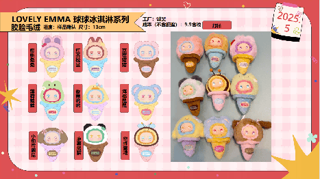 Nendo Addicts - Mj Toys- Lovely Emma Ice Cream Plush Blind Box