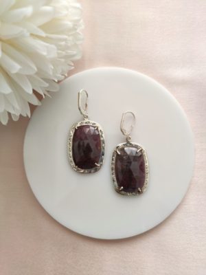 Leverback Natural Stones Earrings