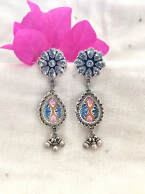 Hand Painted Glass Earrings