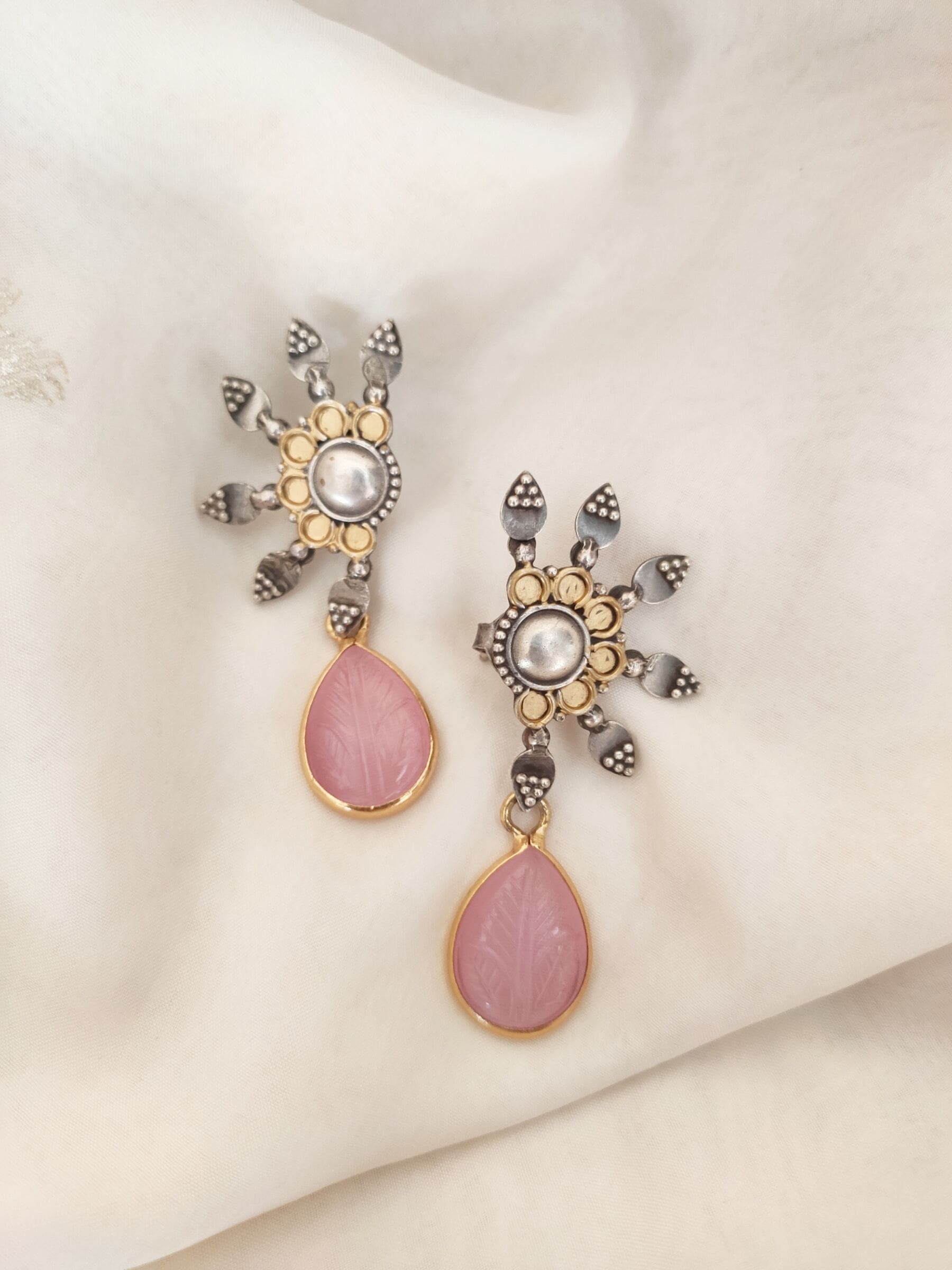 Pink Chalcedony Earrings