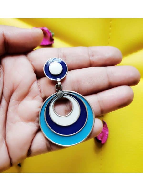 Handpainted Enamel Earrings - Image 2