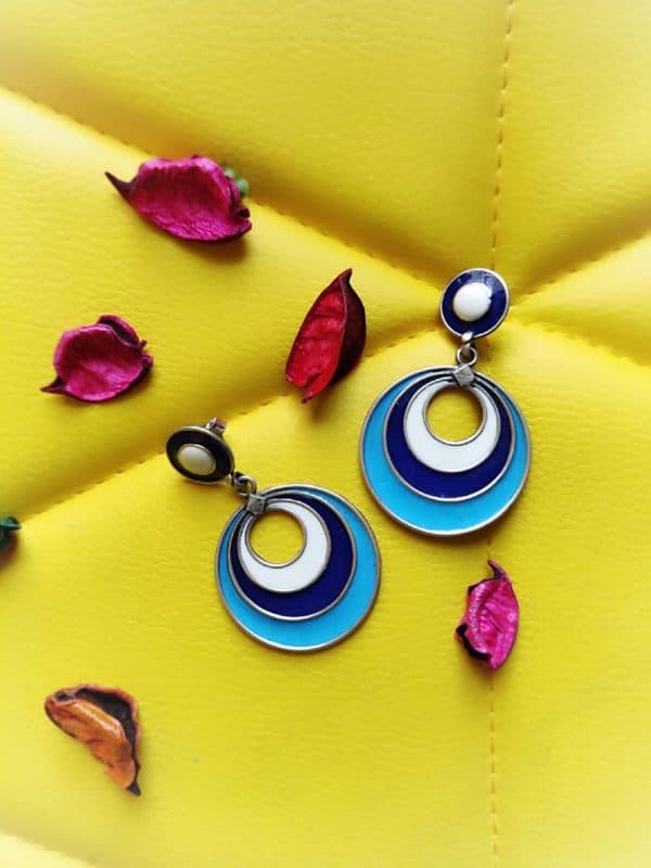 Handpainted Enamel Earrings